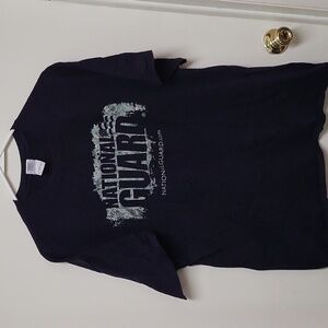 Vintage Gildan Black National Guard T-shirt with Indy Car Graham Rahal